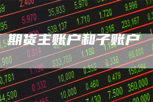 期货主账户和子账户