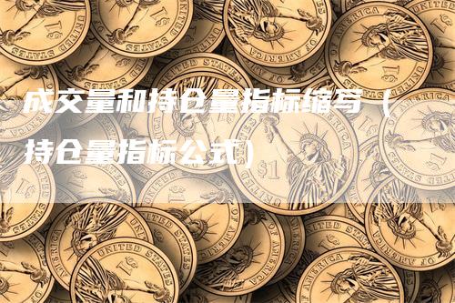成交量和持仓量指标缩写（持仓量指标公式）