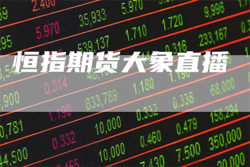 恒指期货大象直播