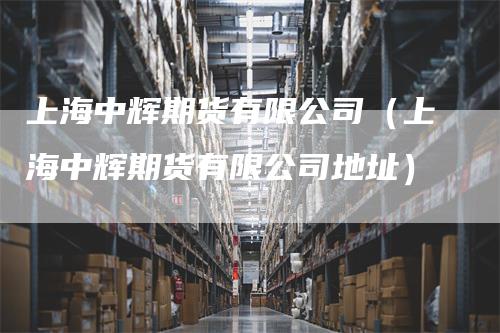上海中辉期货有限公司（上海中辉期货有限公司地址）