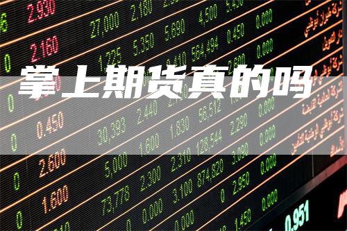 掌上期货真的吗