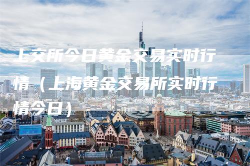 上交所今日黄金交易实时行情（上海黄金交易所实时行情今日）